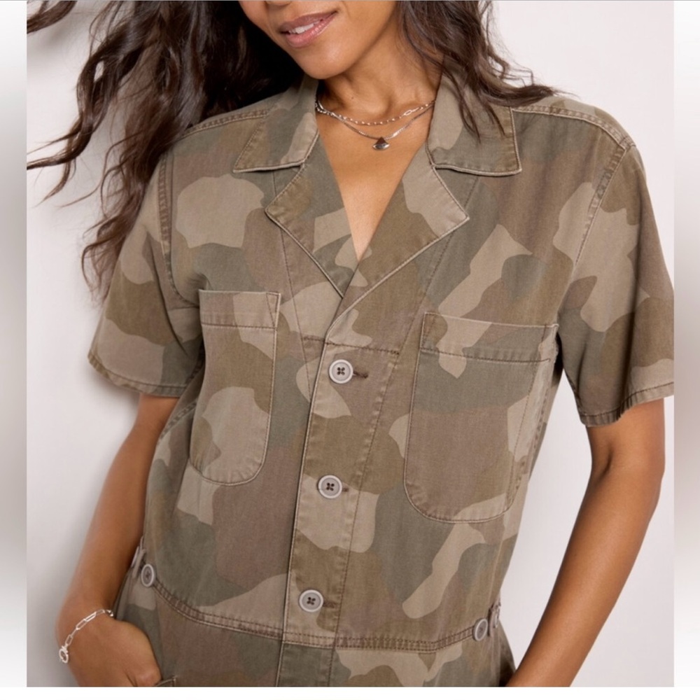 Pistola Grover Tan Brown Jumpsuit Utilitarian Style NWT - Picture 4 of 8